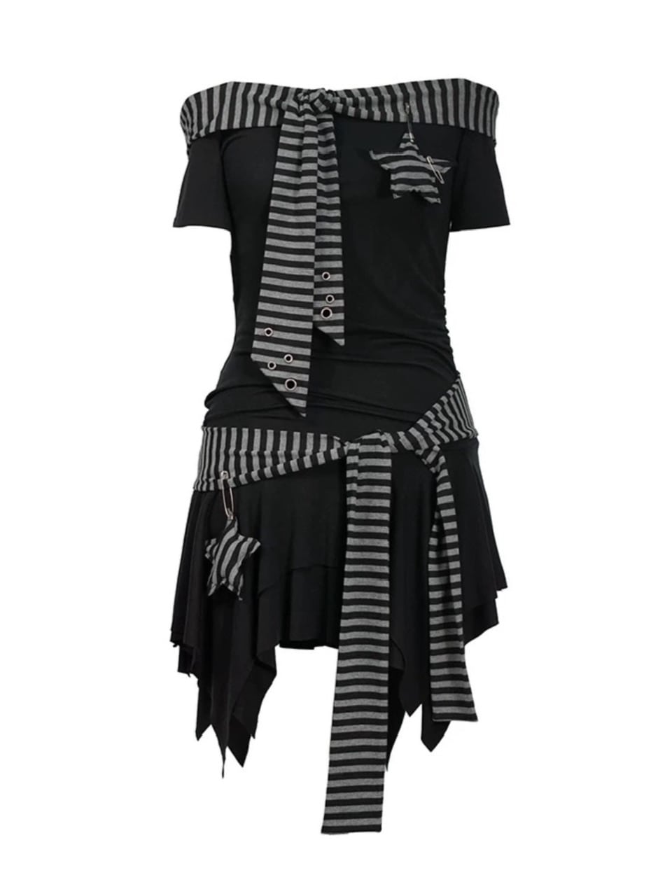 【Cest Nous】Starfish Striped Dress / 【セヌー】スターストライプワンピース