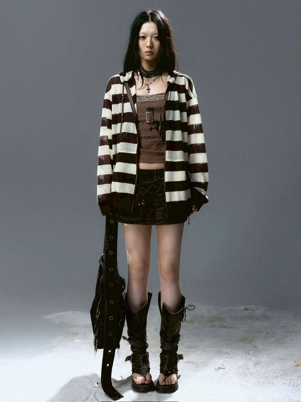 【Cest Nous】Camouflage Rivet Skirt / 【セヌー】カモフラージュリベットミニスカート