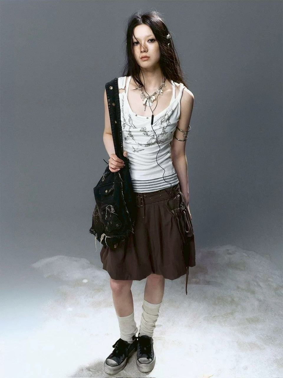 【Cest Nous】Crystal Shell Pendant Necklace / 【セヌー】クリスタルシェルネックレス