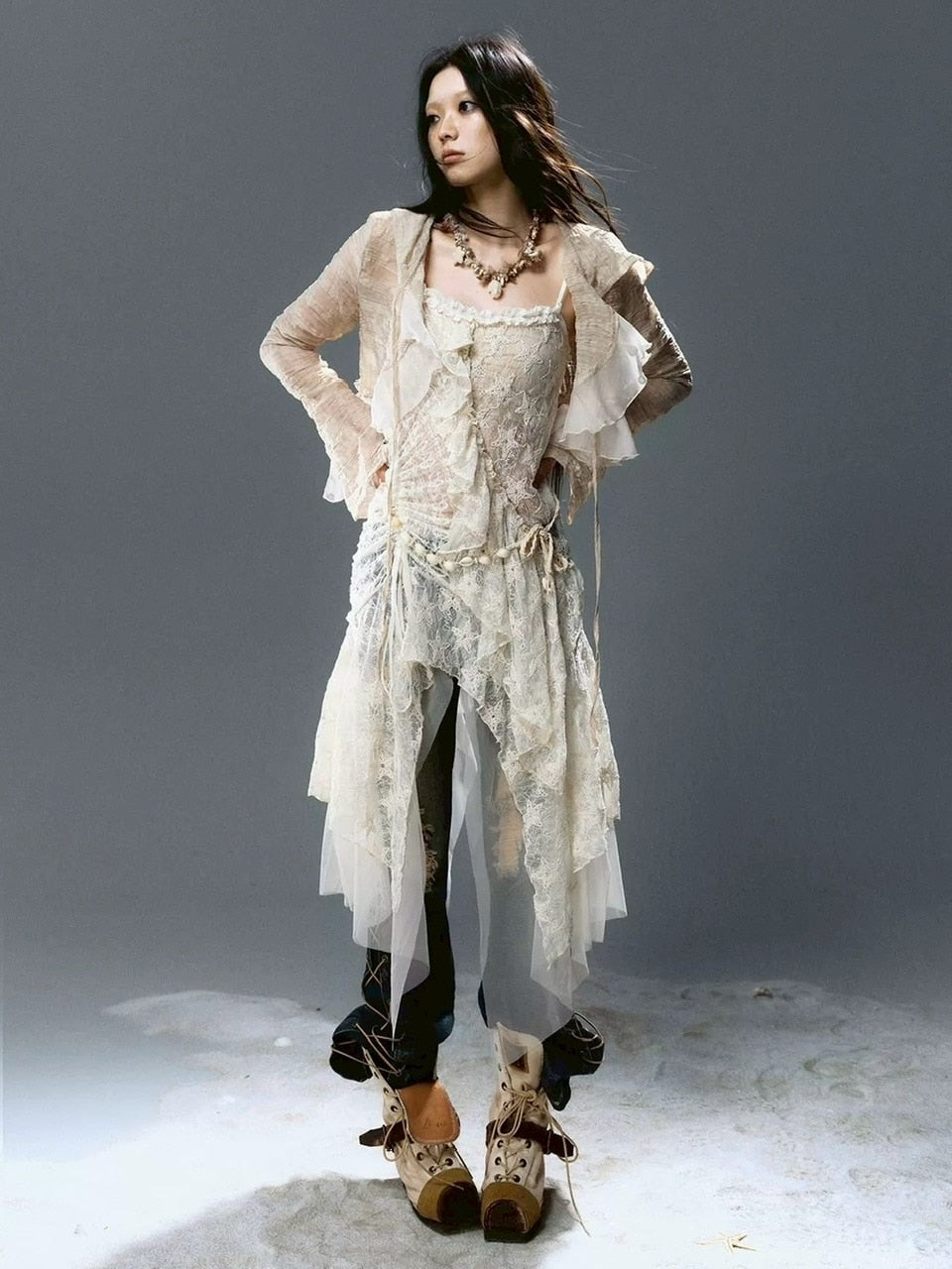 【Cest Nous】Fringe Star Necklace / 【セヌー】フリンジスターネックレス