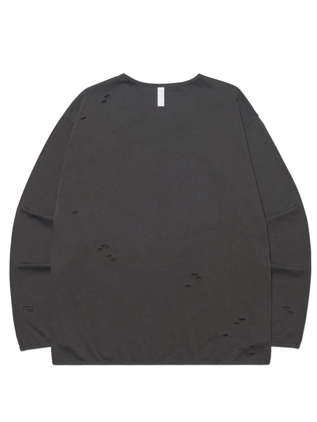 【NOMANUAL】DAMAGED LONG SLEEVE TEE