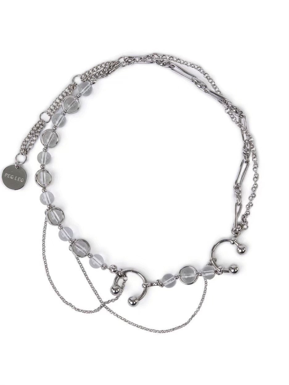 【PEG LEG】Flow silhouette necklace