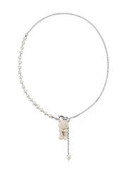 【PEG LEG】mascot switch pearl chain necklace