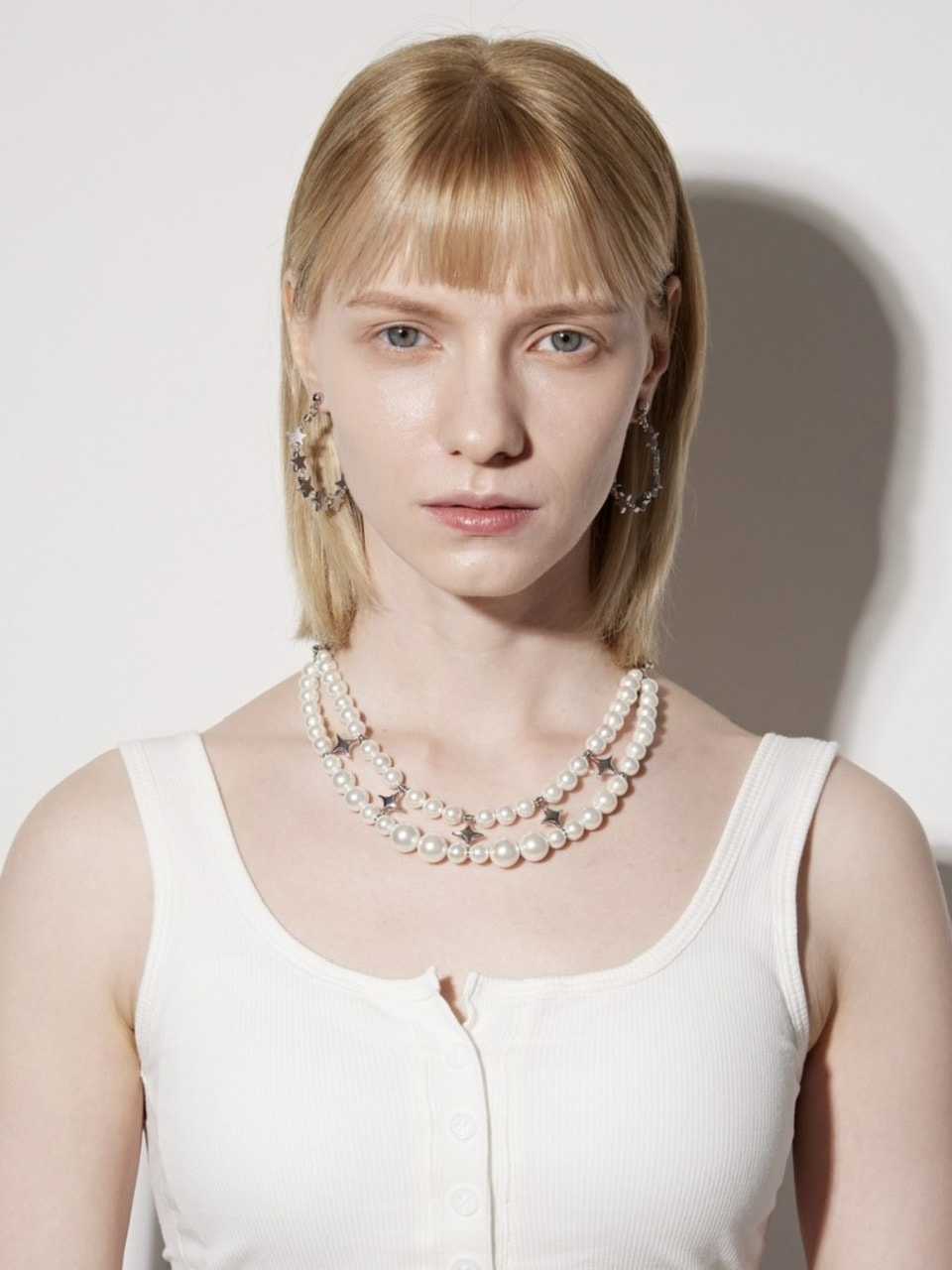 【PEG LEG】little Pearl star Bridge 2necklace