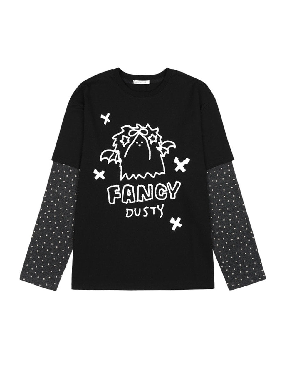 【FANCY X DUSTY】DUSTY CLUB LAYERED LONG SLEEVE / 【ファンシー X ダスティ】ダスティークラブレイヤード長袖Ｔシャツ