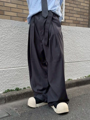 受注制【nmtc +】belt slacks / 【エヌエムティーシープラス】ベルト付きスラックス (2color)