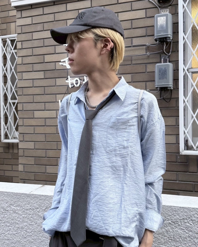 受注制【nmtc +】see through shirts / 【エヌエムティーシープラス】シースルーシャツ (2color)