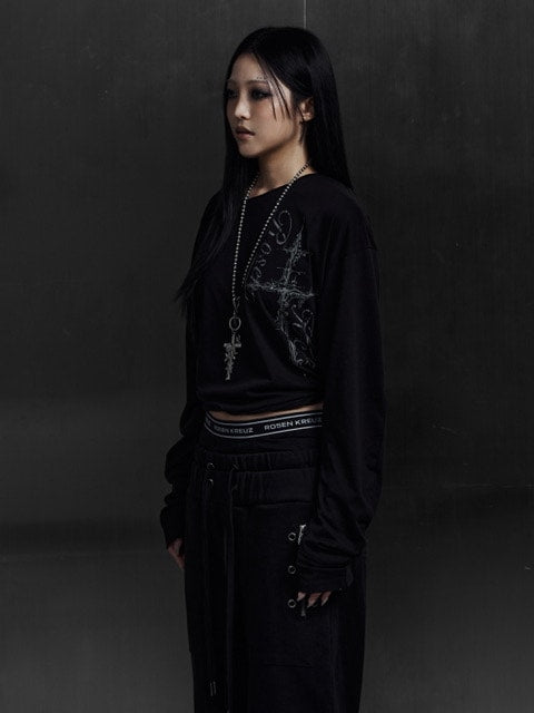 【Rosen Kreuz】CURVE-ARM CROSS LONG SLEEVE