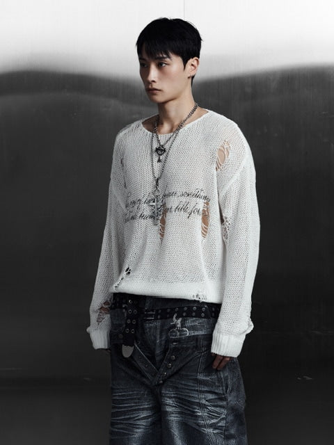 【Rosen Kreuz】LOOSE MESH KNIT