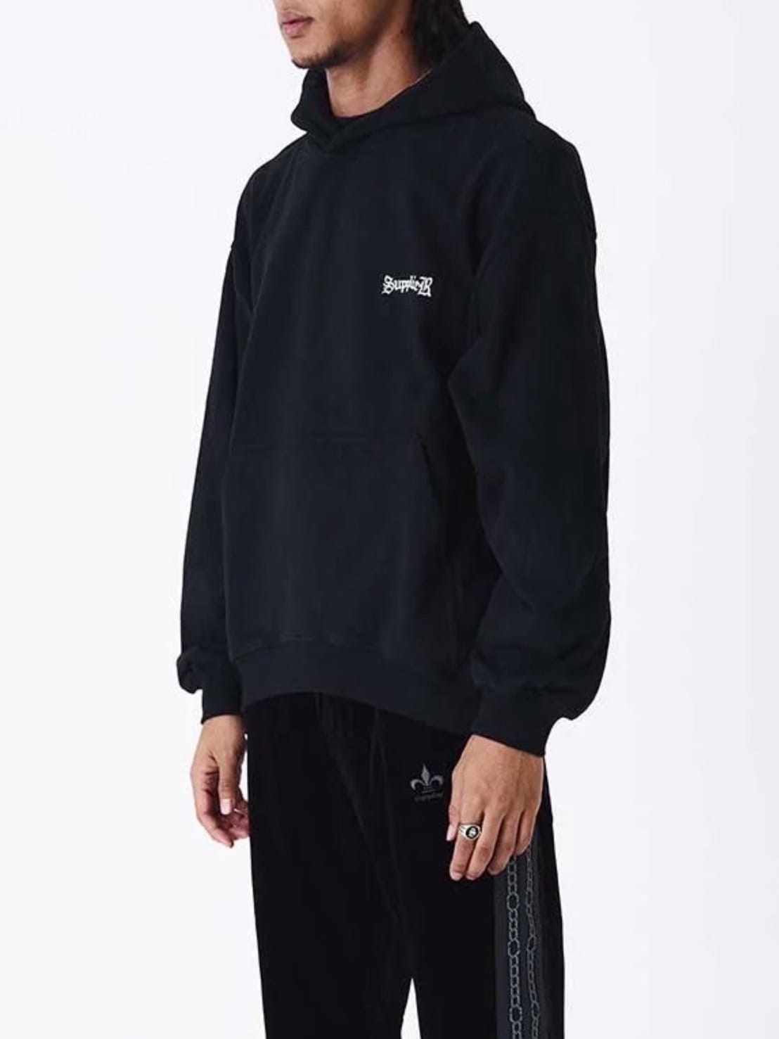 【SUPPLIER】Boxy Fit Cross Logo Hoodie / 【サプライヤー】クロスロゴプルオーバーパーカー