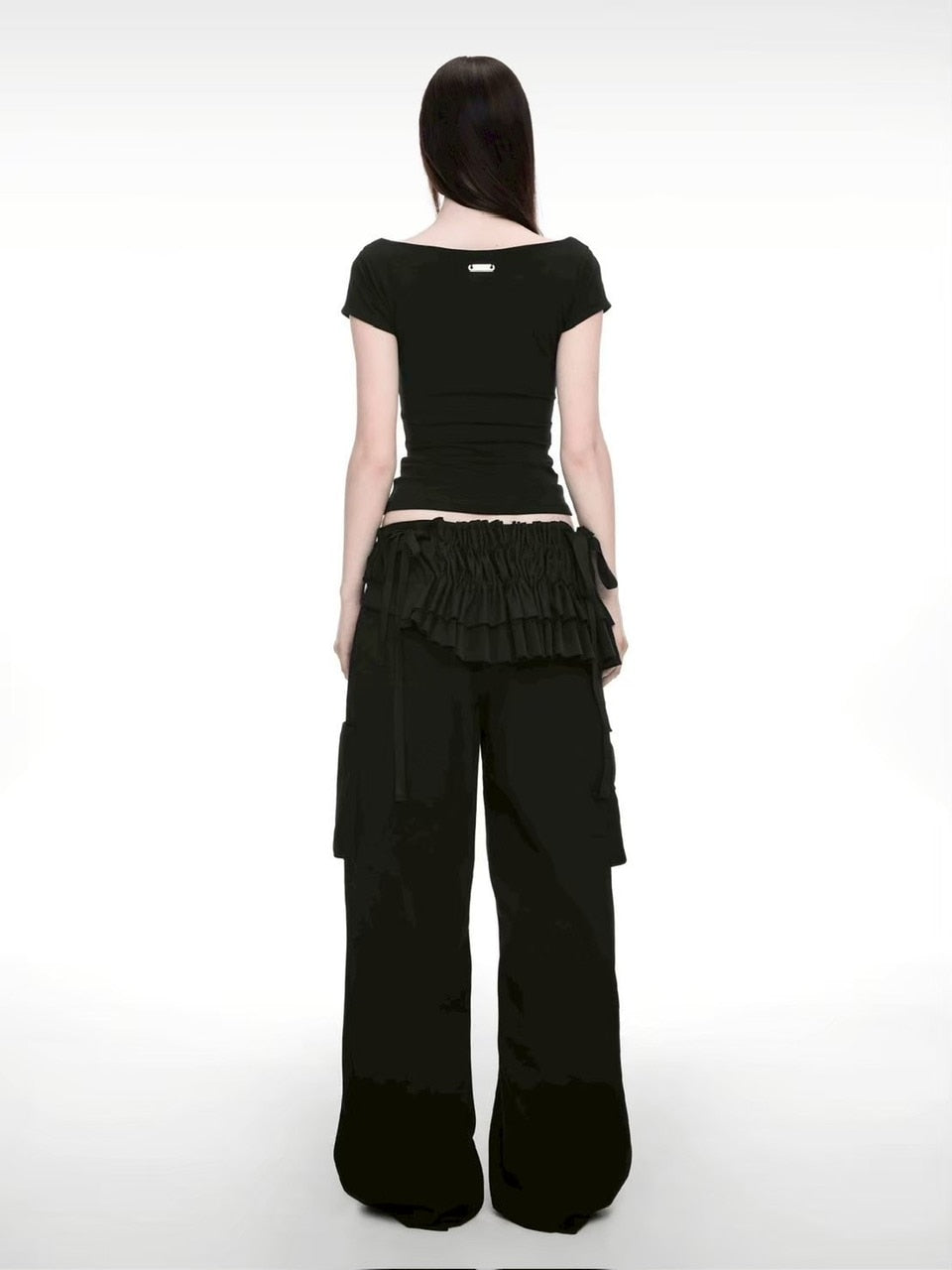 【NACHE】STRAP WIDE CARGO PANTS (UNISEX)