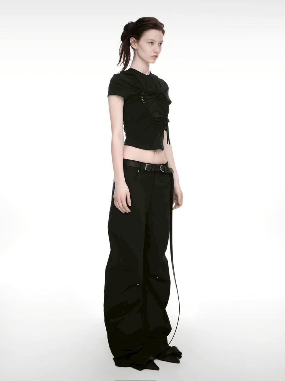 【NACHE】RAWCUT CURVED PANTS (UNISEX)