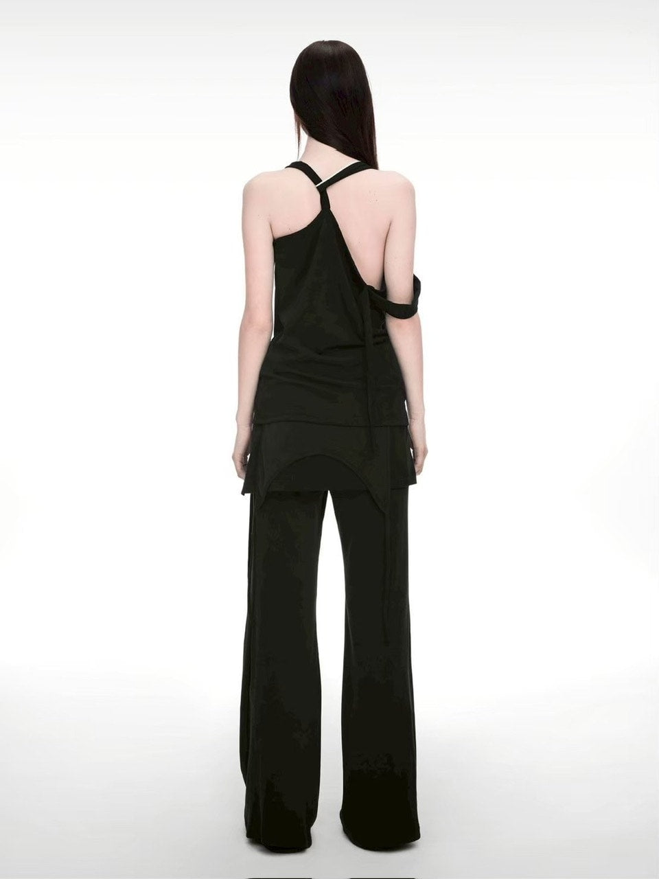 【NACHE】MIXED LAYERED SKIRT PANTS