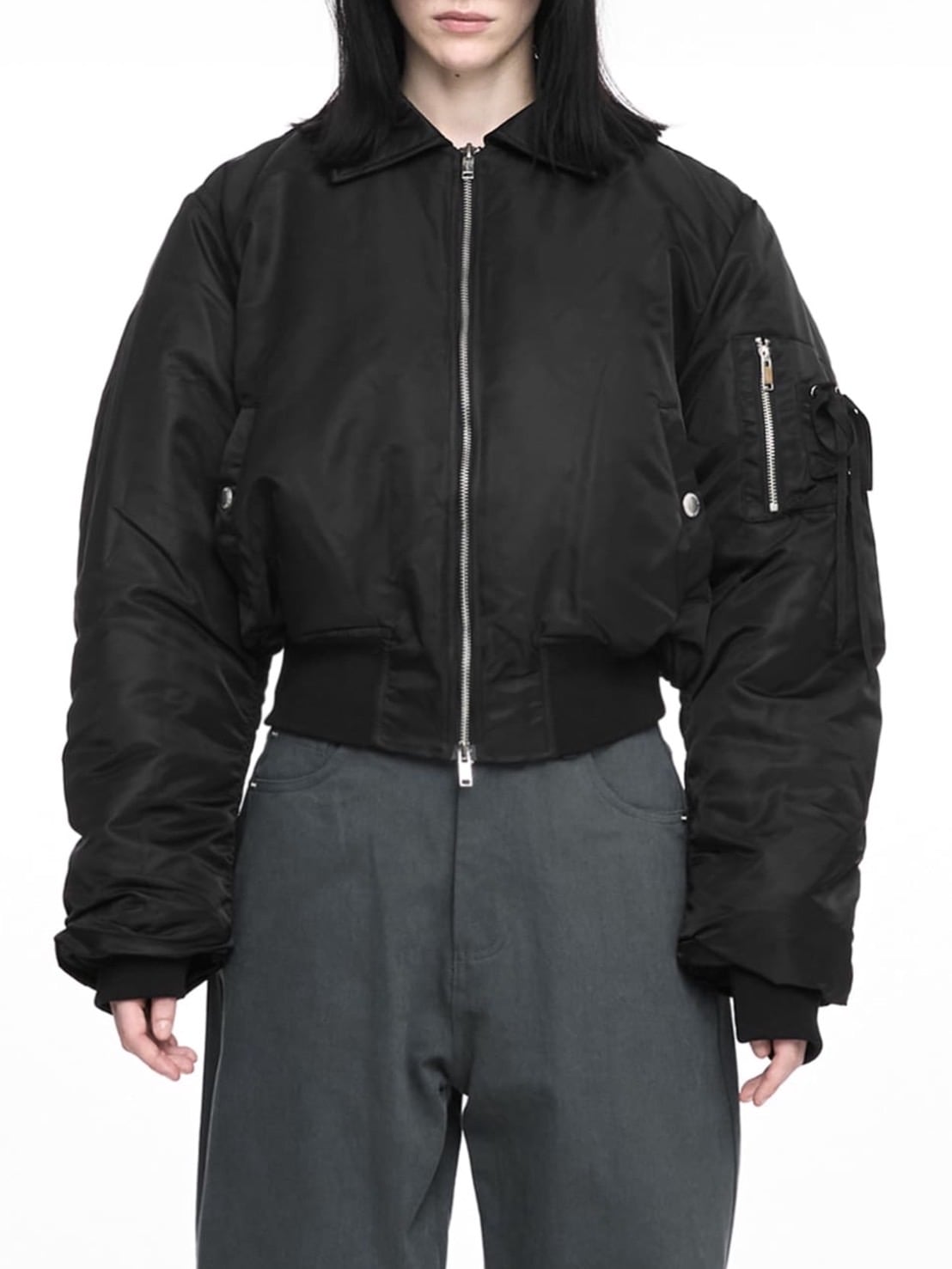 【NACHE】CROPPED BOMBER JACKET (UNISEX)