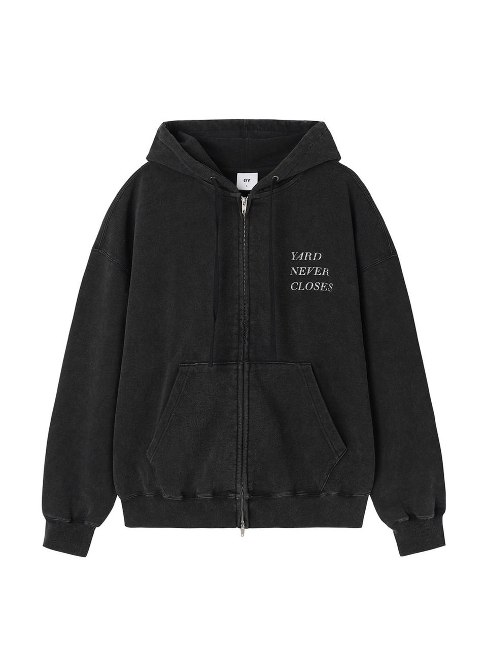 【OY】VINTAGE FADE WASHED HOODIE ZIP UP