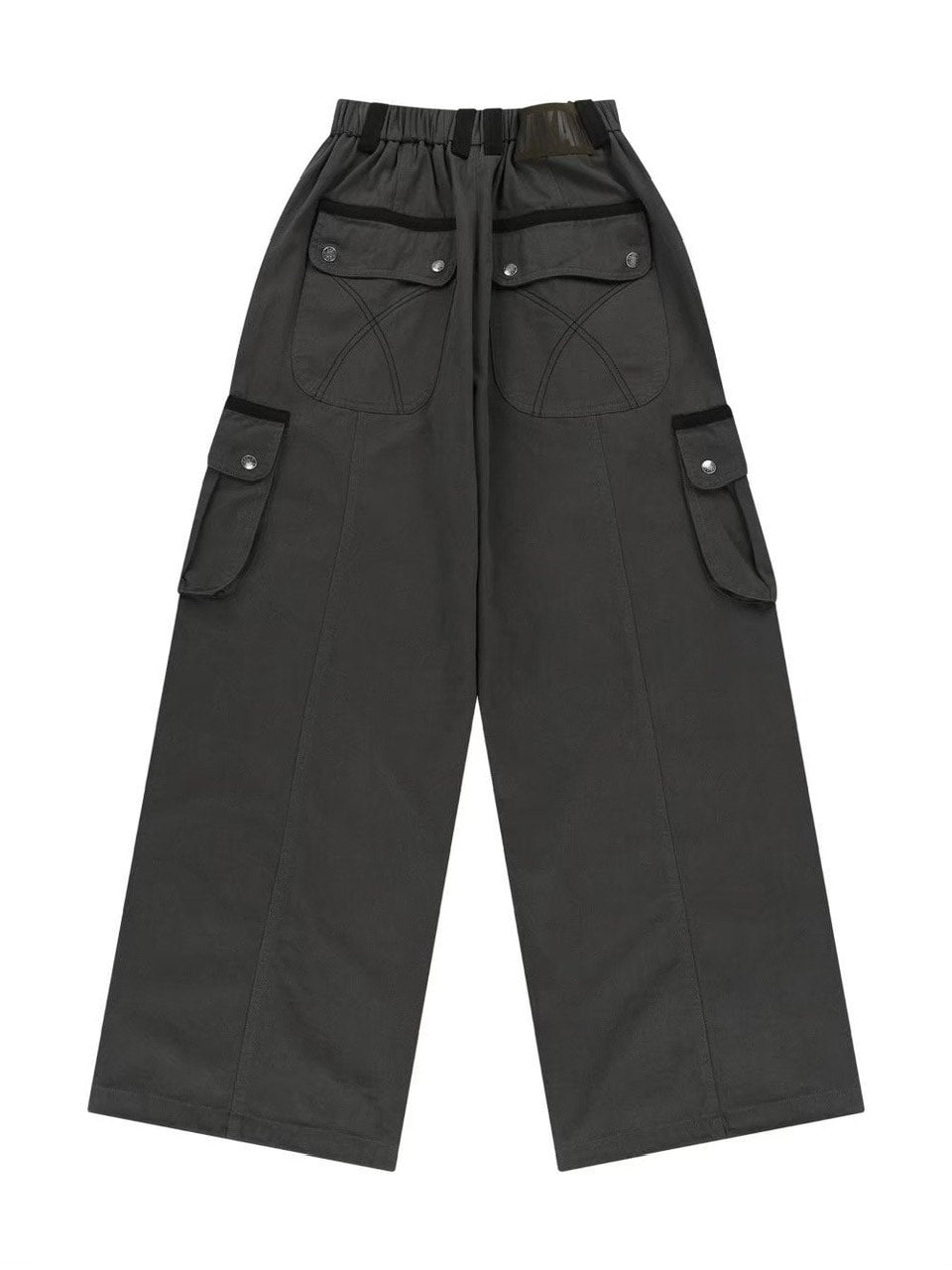 【AAKAM】Knee Pin-tuck Contrast Cargo Pants