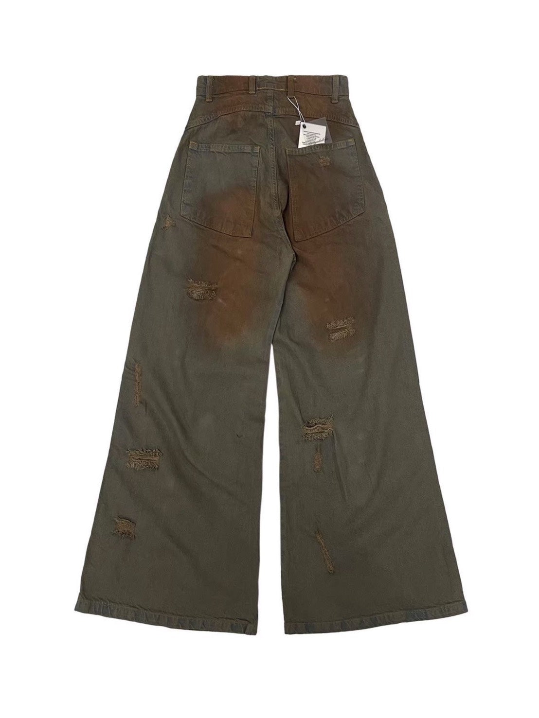 【haveyoudiedbefore?】Log Denim Pants / 【ハブユーダイドビフォー】ダーティーウォッシュダメージワイドパンツ