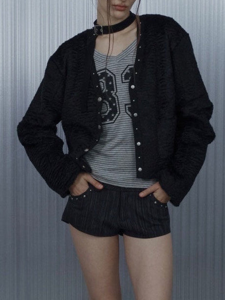 【SETUP‐EXE】SHORT CHOKER JACKET / 【セットアップエグゼ】ショートチョーカージャケット