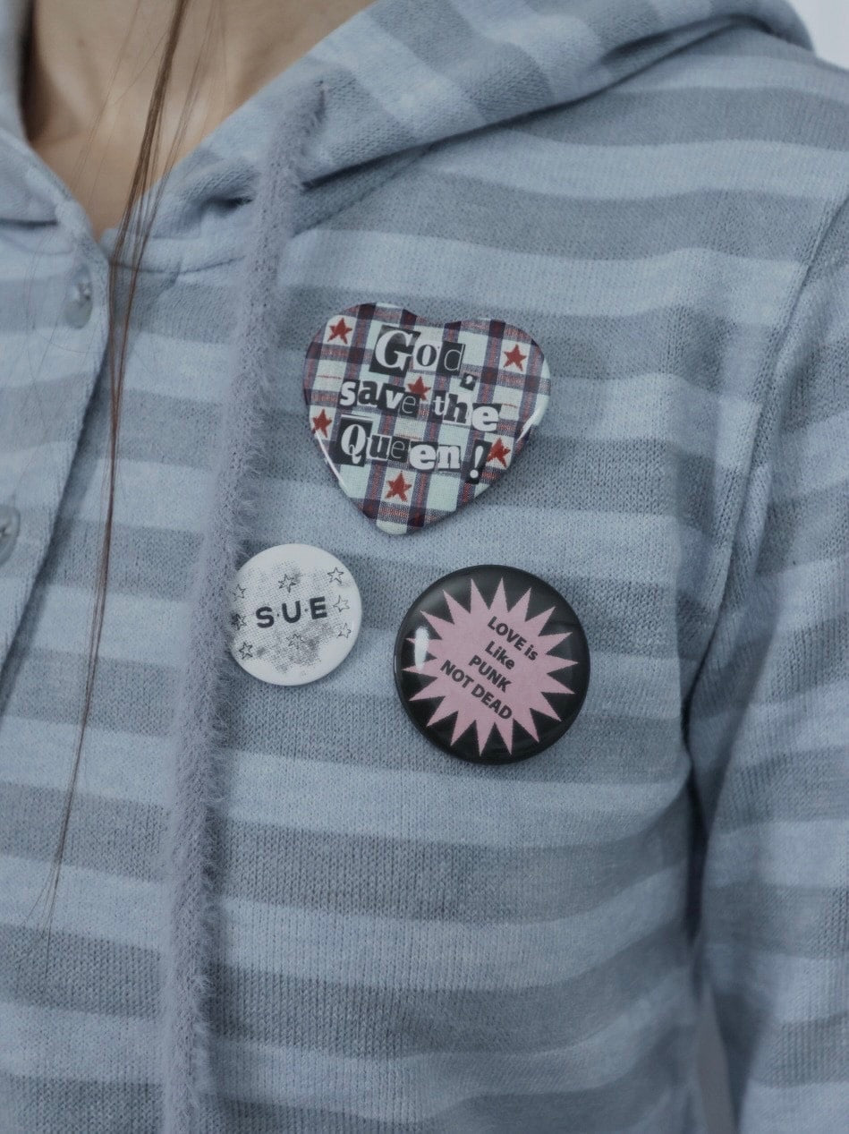 【SETUP‐EXE】BADGE STRIPE HOODED CARDIGAN / 【セットアップエグゼ】バッジストライプフードカーディガン