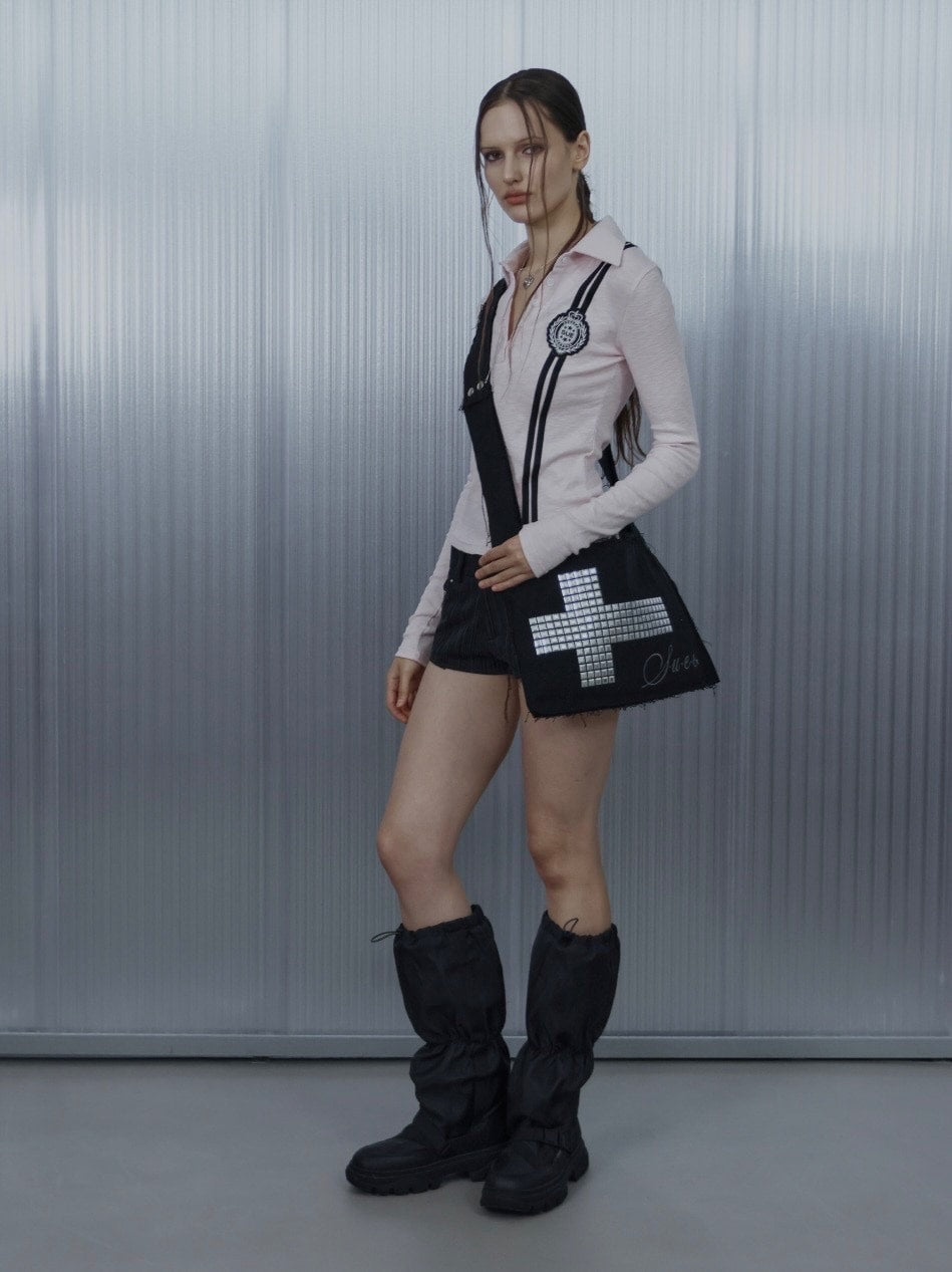 【SETUP‐EXE】WAFFEN LINE COLLAR TEE / 【セットアップエグゼ】ワッフェンラインカラー長袖シャツ