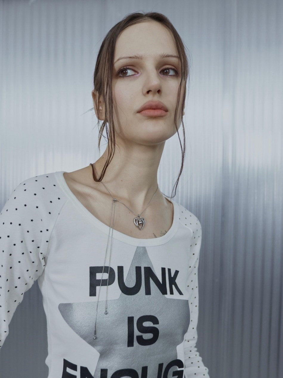 【SETUP‐EXE】HEART SLIDE BALL NECKLACE / 【セットアップエグゼ】ハートスライドボールネックレス