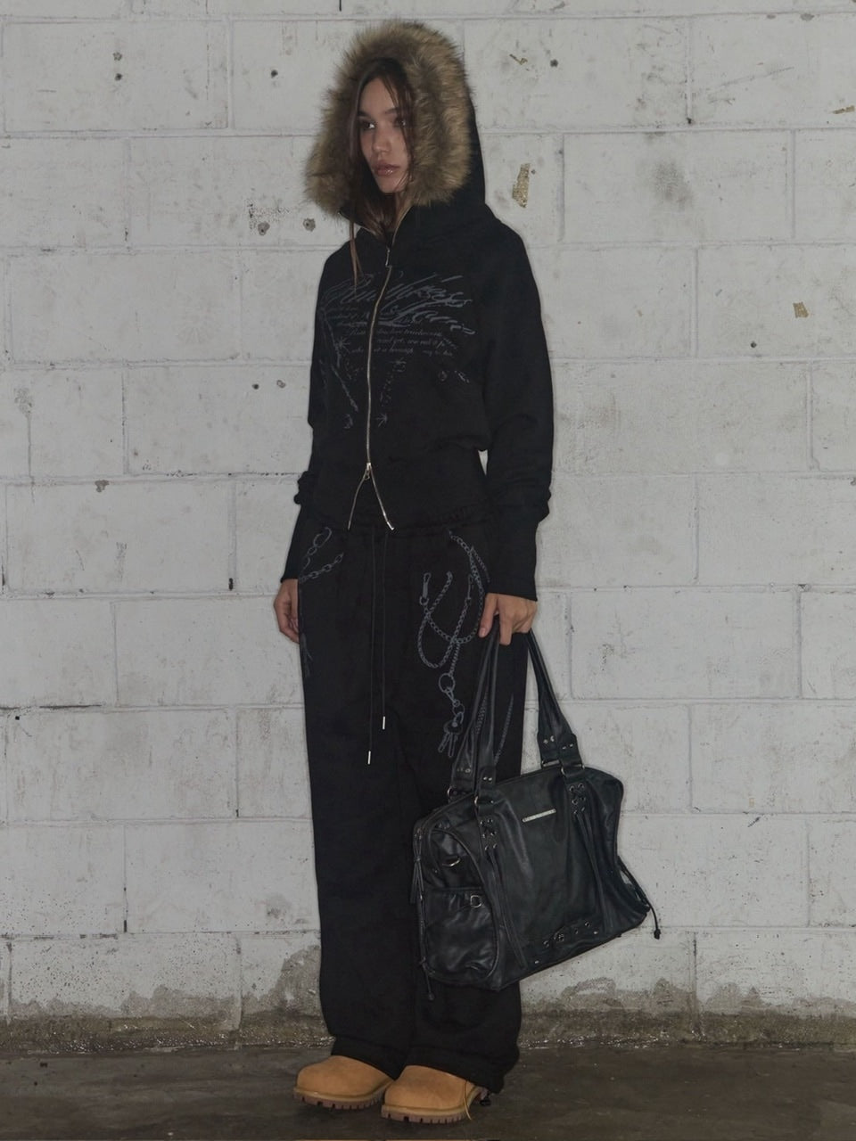 【FANCY CLUB】RUTHLESS FUR HOODED ZIP-UP / 【ファンシークラブ】ルースレスファージップアップパーカー