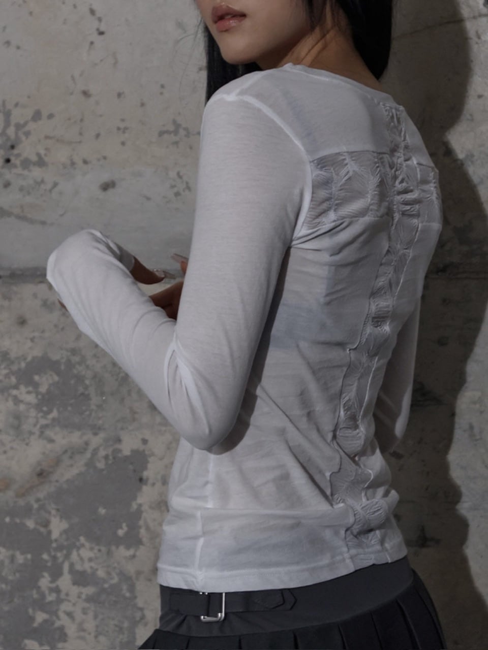 【FANCY CLUB】BACK CROSS LONG SLEEVE / 【ファンシークラブ】バッククロス長袖Ｔシャツ