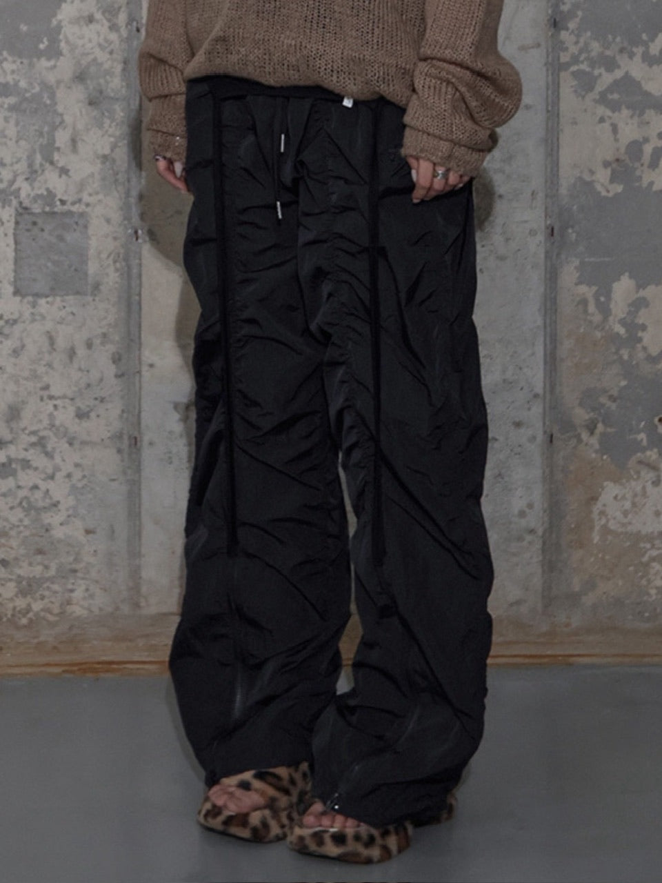 【FANCY CLUB】LOW-RISE NYLON SHIRRING PANTS / 【ファンシークラブ】ローライズナイロンシャーリングパンツ
