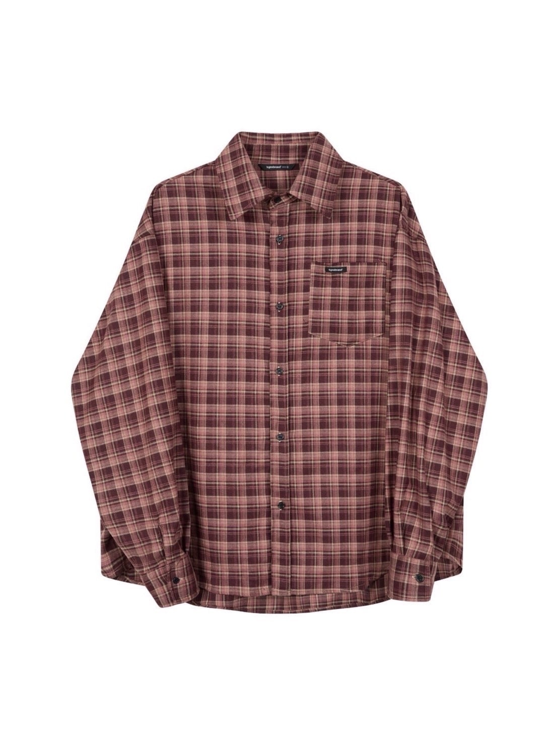 【TGNS】Two-Tone Loose Plaid Shirt / 【ツーガンズ】オーバーサイズルーズチェックシャツ