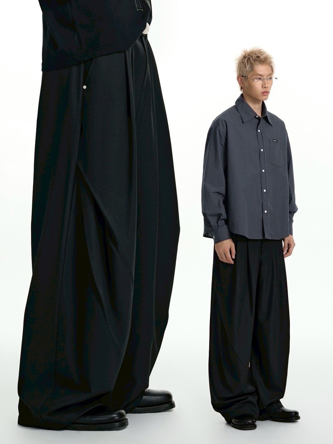 【TGNS】Pleated Drape Trousers / 【ツーガンズ】プリーツドレープシンプルスラックス