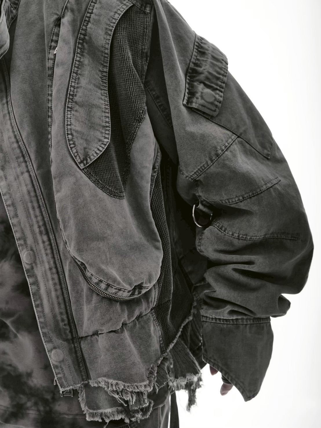 【d5ove】Structural utility jacket / 【ダヴ】ユーティリティウォッシュミリタリージャケット