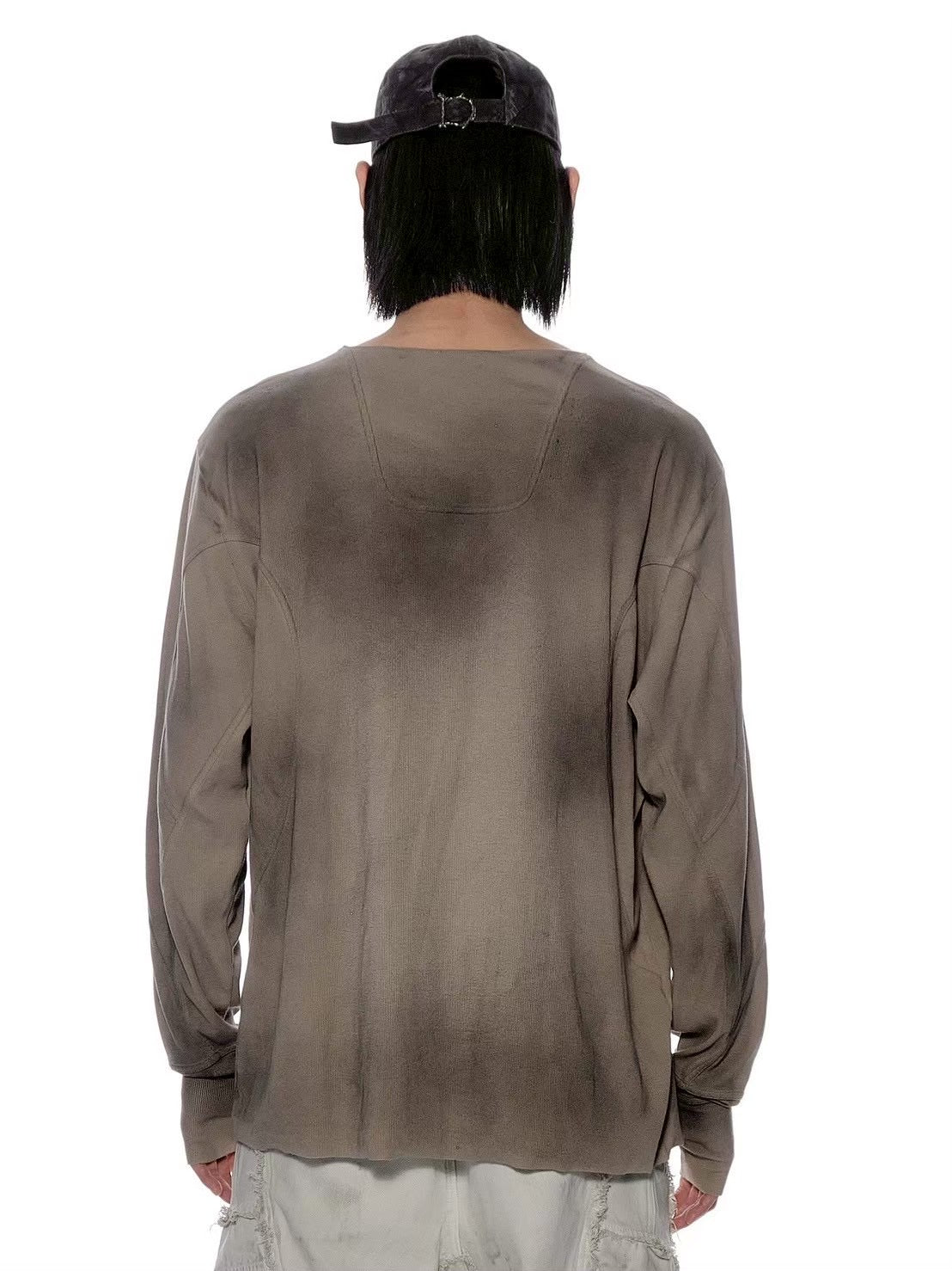 【d5ove】Basic Washed Long-sleeved Tee / 【ダヴ】スモークウォッシュド長袖Ｔシャツ