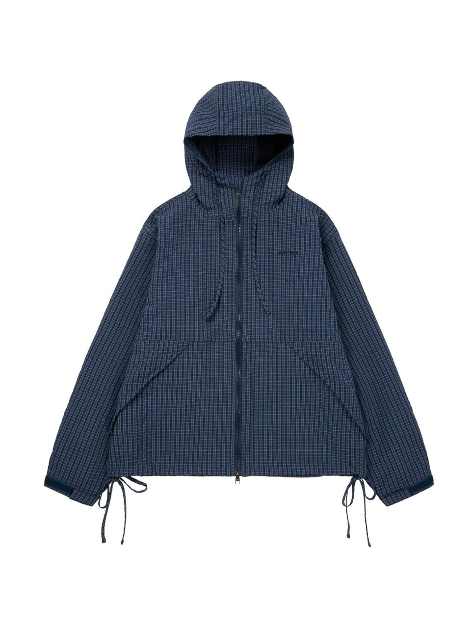 【AAKAM】Check Pattern Hooded Jacket