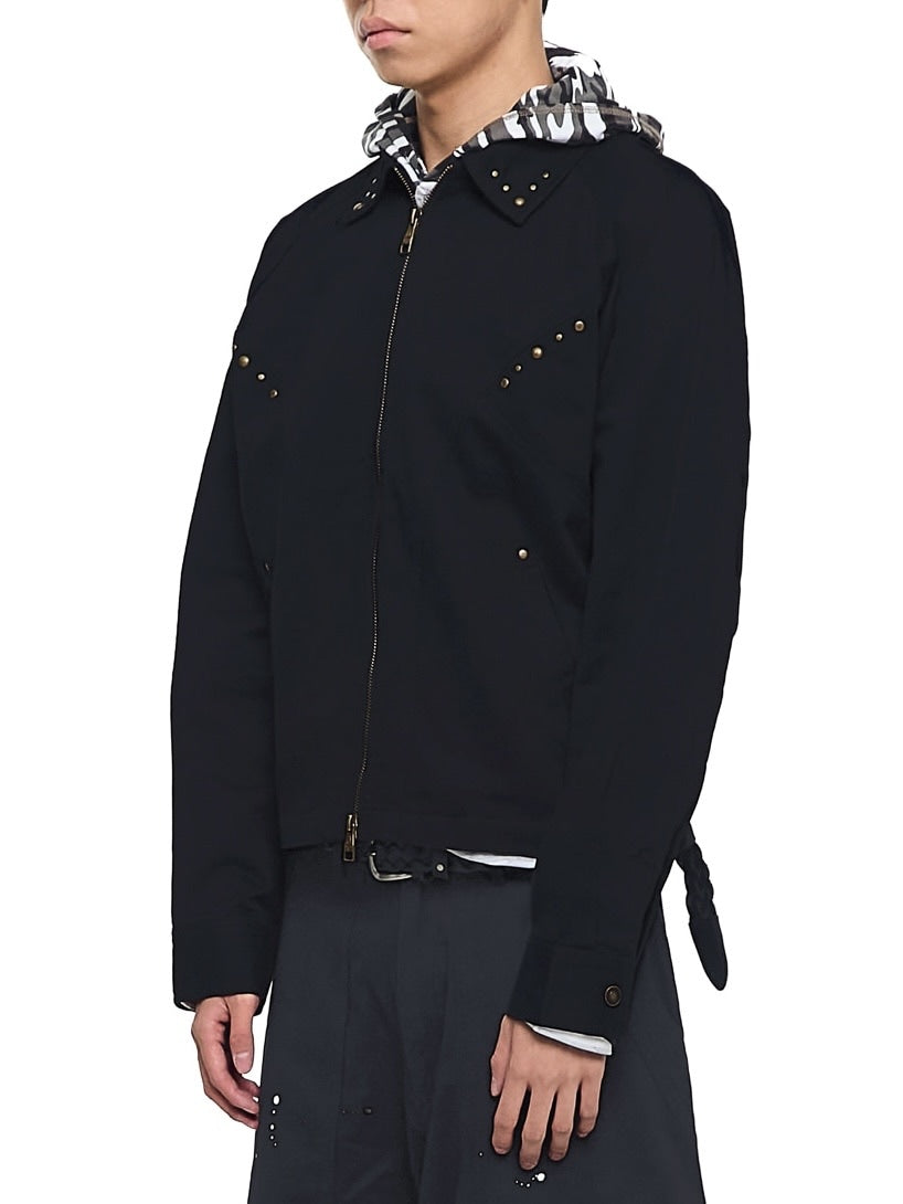 【AAKAM】Incision Studded Cotton Jacket