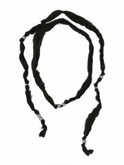 【BLACK PURPLE】Native silk Tie / 【ブラックパープル】ネイティブシルクリボン