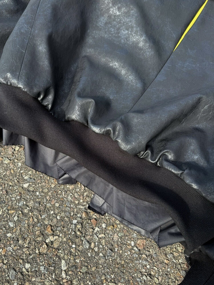 【BEBOF】Cracked fake leather jacket / 【ビーボフ】クラックフェイクレザージャケット