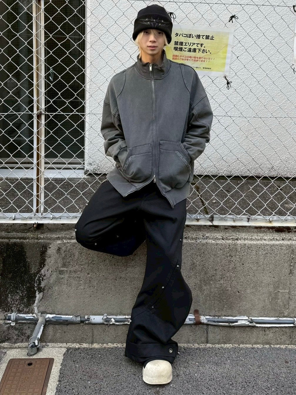 【Never mind the XU】vintage zip up jacket / 【ネバーマインドザエックスユー】ヴィンテージジップアップジャケット (2color)