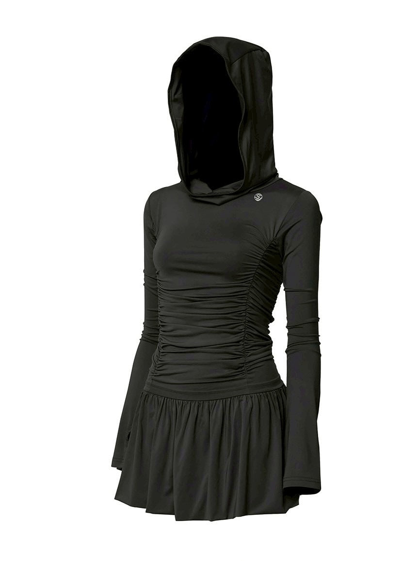 【FLAREUP】Hooded High Neck Long Dress / 【フレアアップ】フードハイネックロングドレス