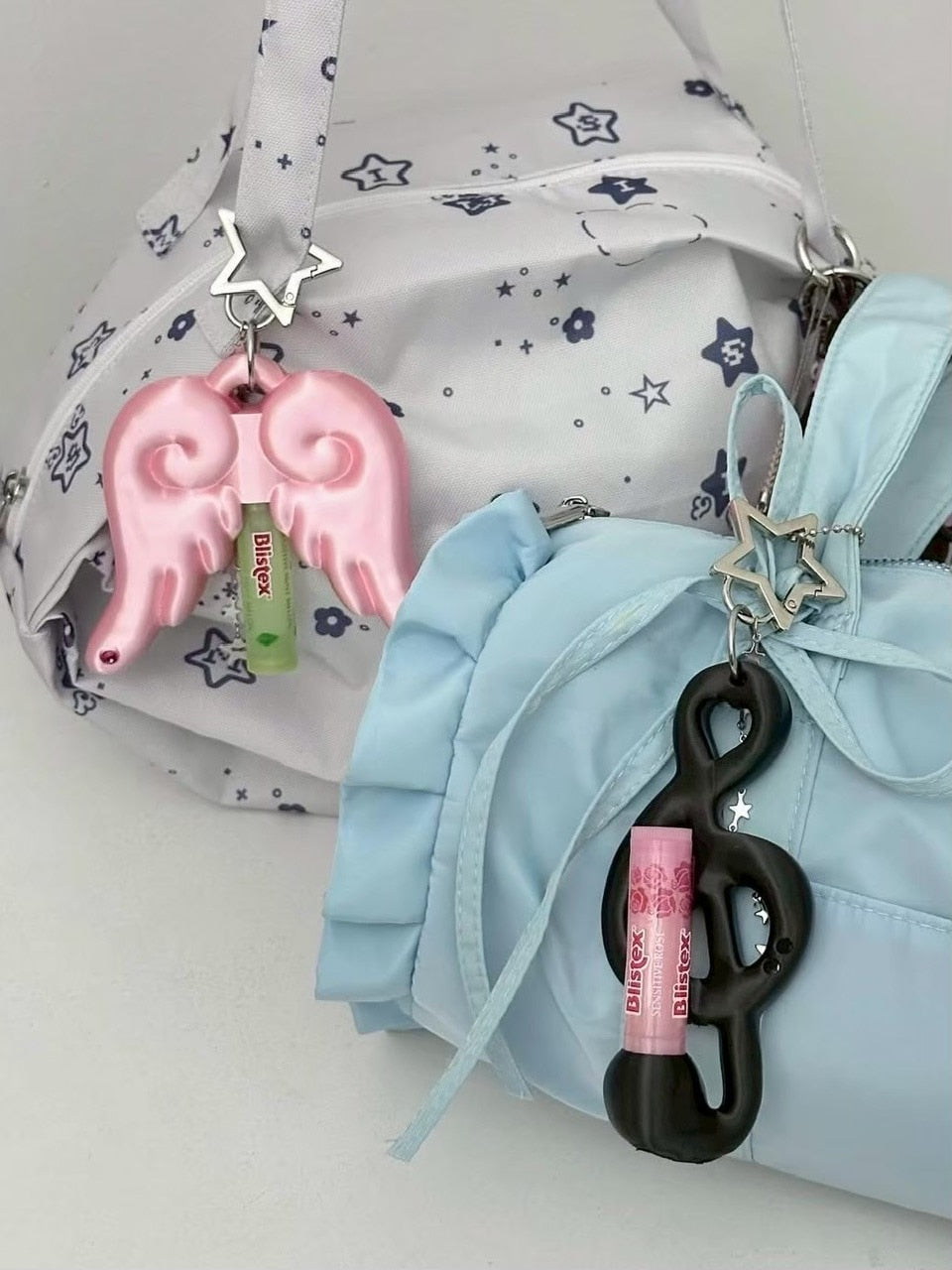 【EVERYTHINGS】MIDNIGHT(TREBALM) / 【エブリシングス】ブラックスターリーミュージックモチーフリップケースキーリング