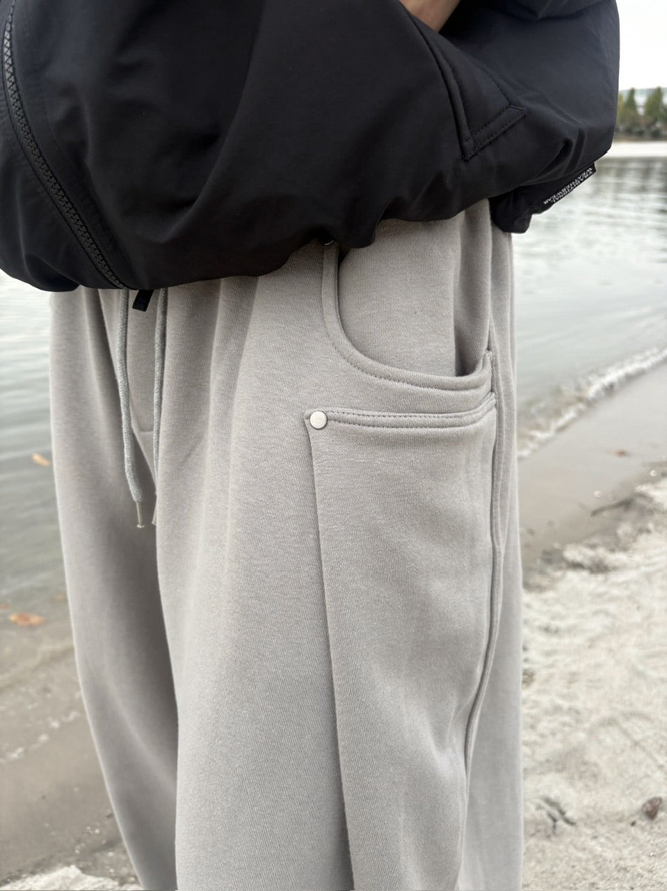 受注制【youll】rivet tuck wide pants (2color)