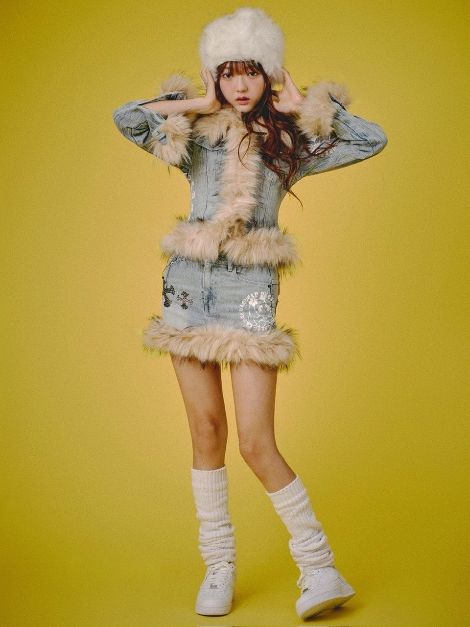 【GALFY】ぎゃるちゃんファーデニムミニ