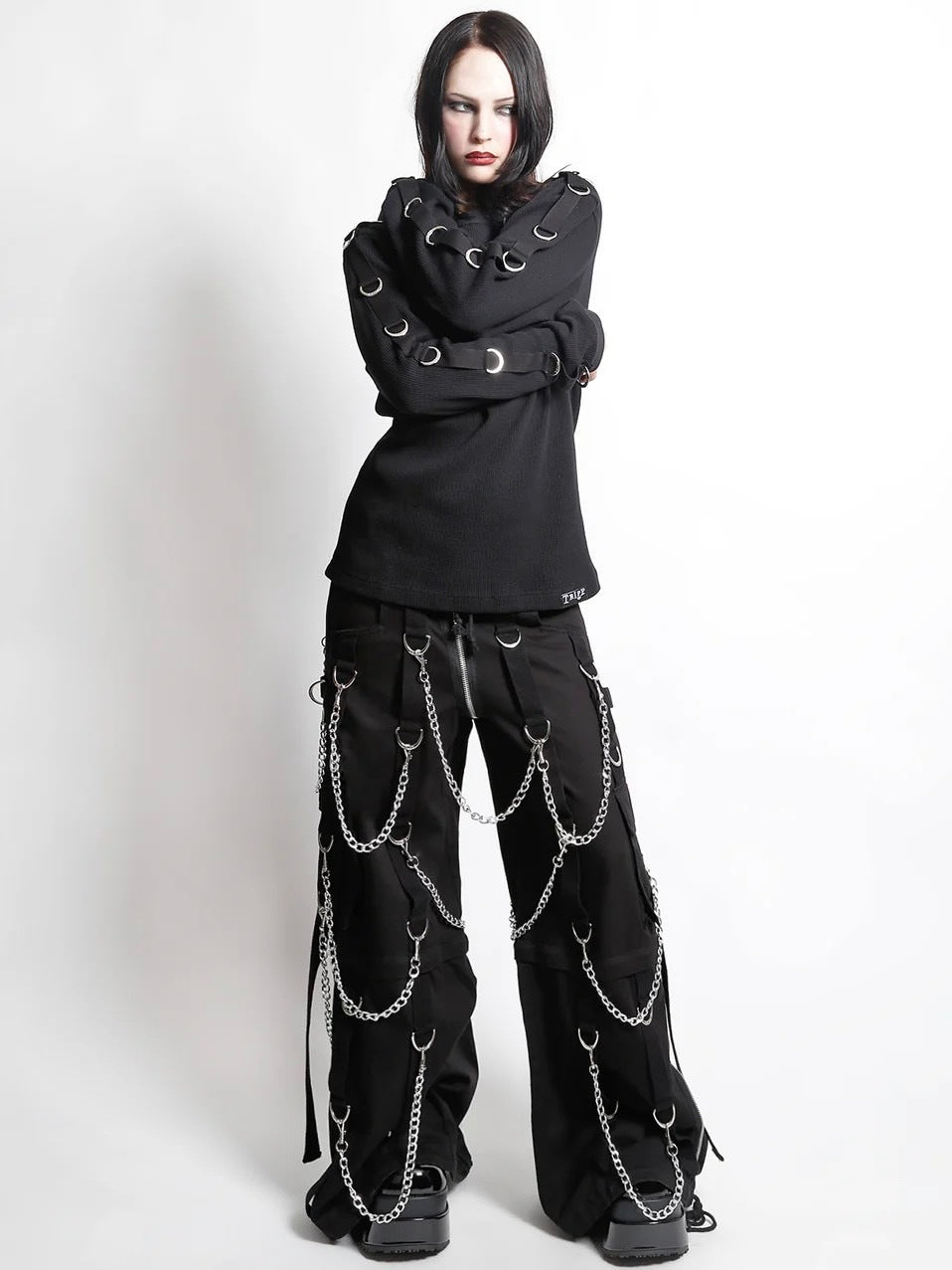 【TRIPP nyc】SUPER CHAIN PANT[AF7294M] / 【トリップ ニューヨーク 】ボンテージストラップチェーンワイドパンツ