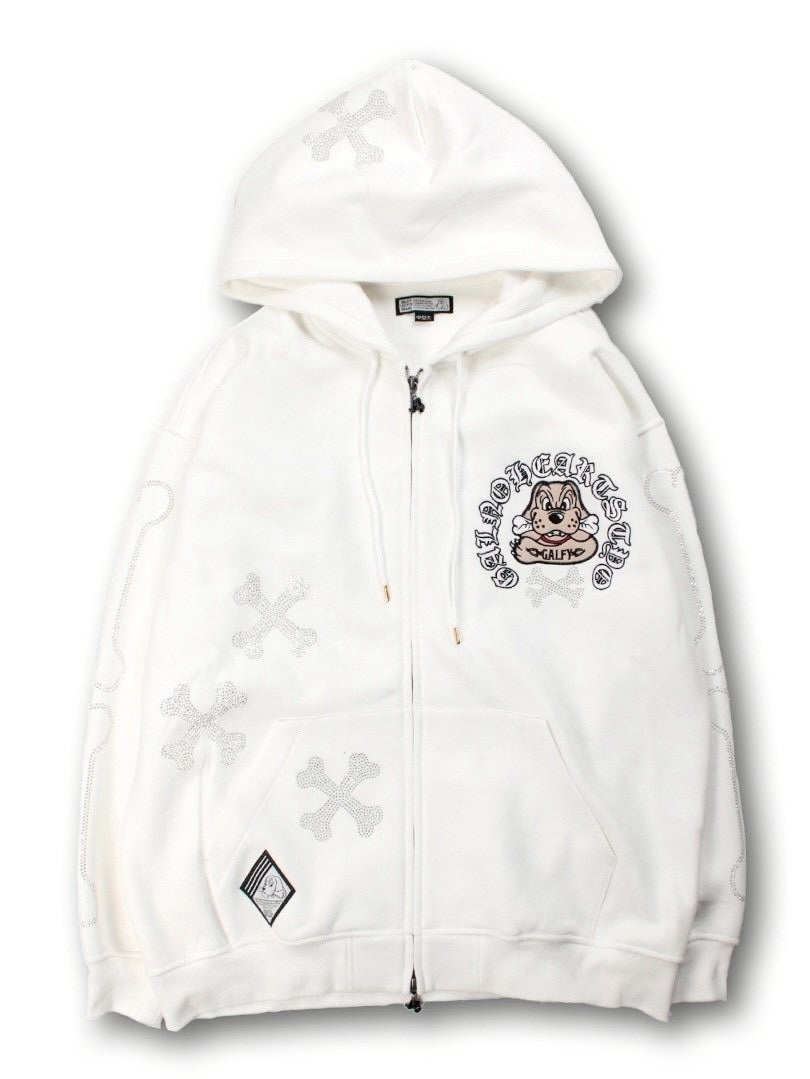 【GALFY】ピカピカ骨骨パーカー