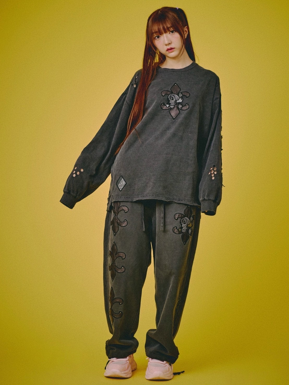 【GALFY】ぼろぼろロゴ百合の紋ロンTee