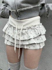 受注制【nmtc +】star frill skirt pants / 【エヌエムティーシープラス】スターフリルスカートパンツ (3color)