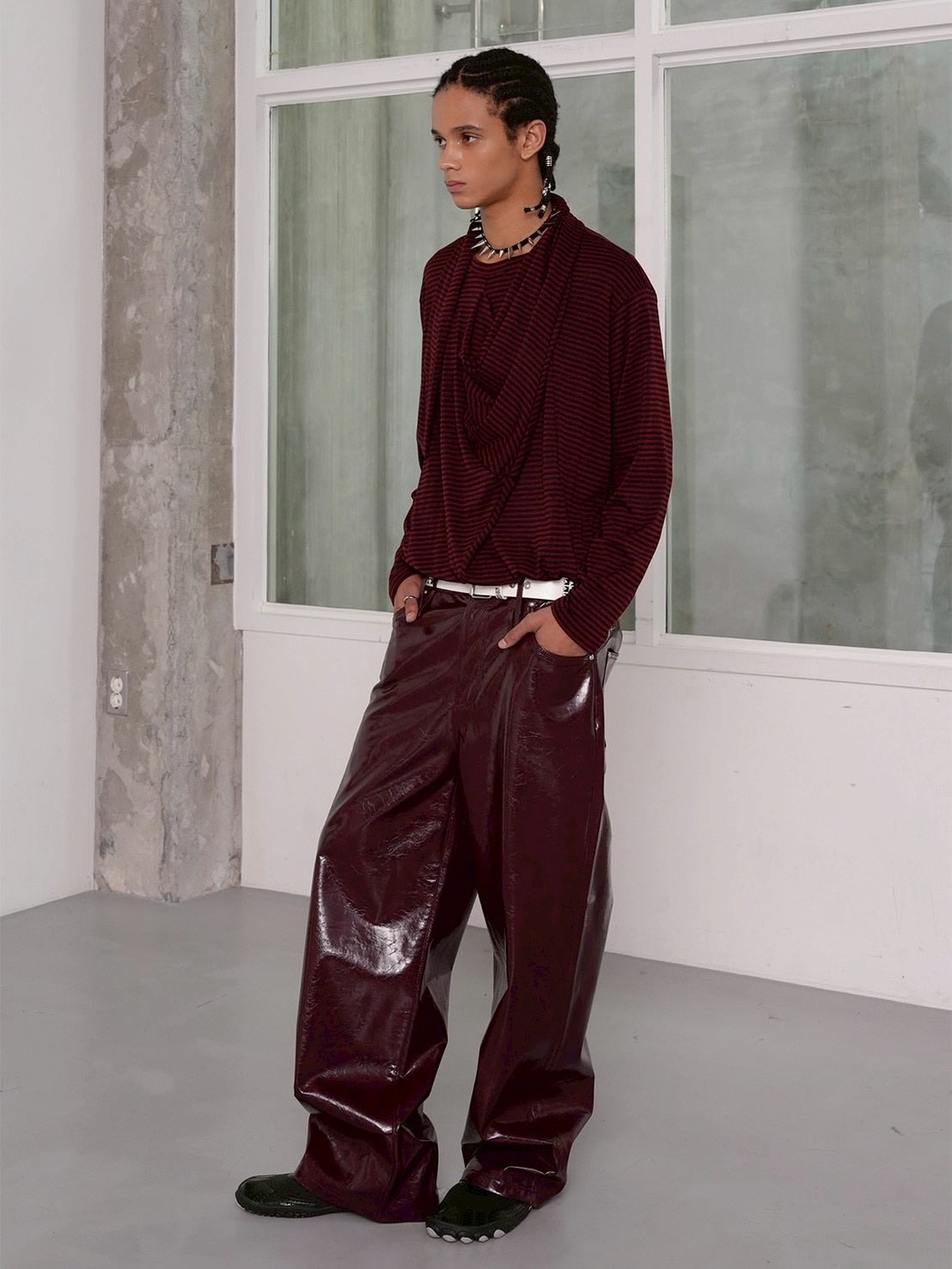 【ESC STUDIO】Drape Scarf T-shirt