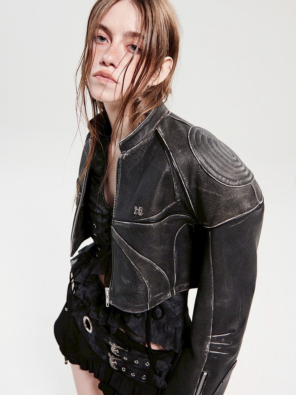 【HOLY NUMBER 7】open shirring sleeveless top