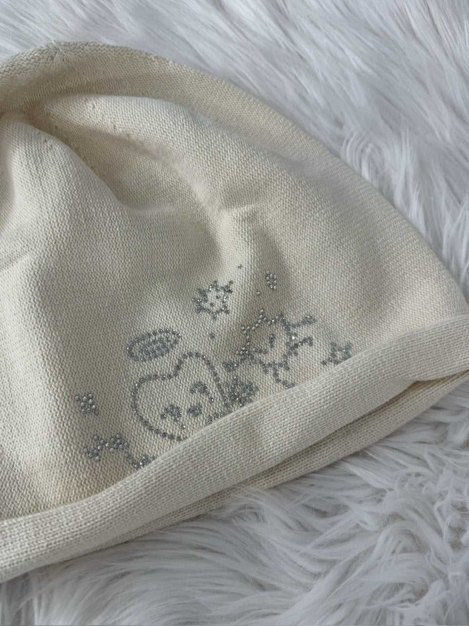 国際配送【Nerd out XU】rhinestone teeth beanie (2color)