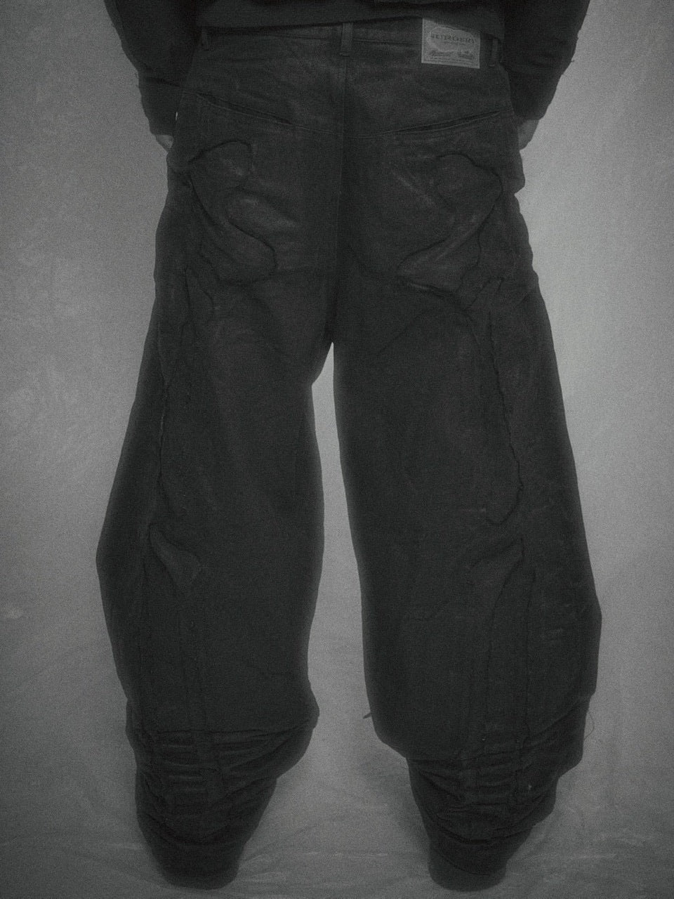 【SURGERY】surgery bone cutting wide burnished pants / 【サージェリー】サージェリー ボーン カッティング デニム ワイド パンツ