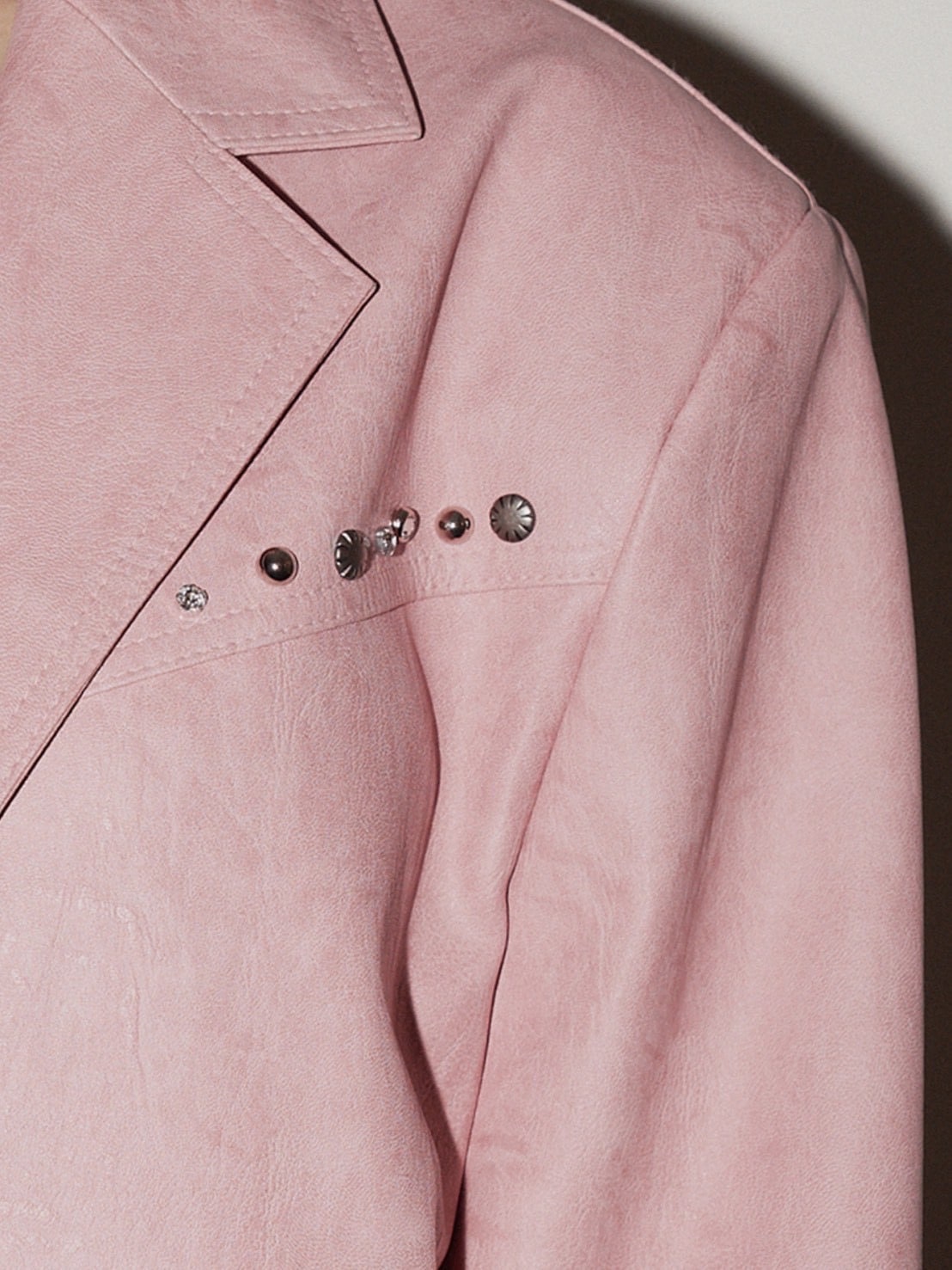 1/2 20:00発売【CHERRYQUIRI】stud leather jacket